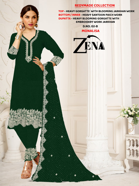 MONALISA ARTICLE WITH FULLY BLOOMING JARKHAN WORK